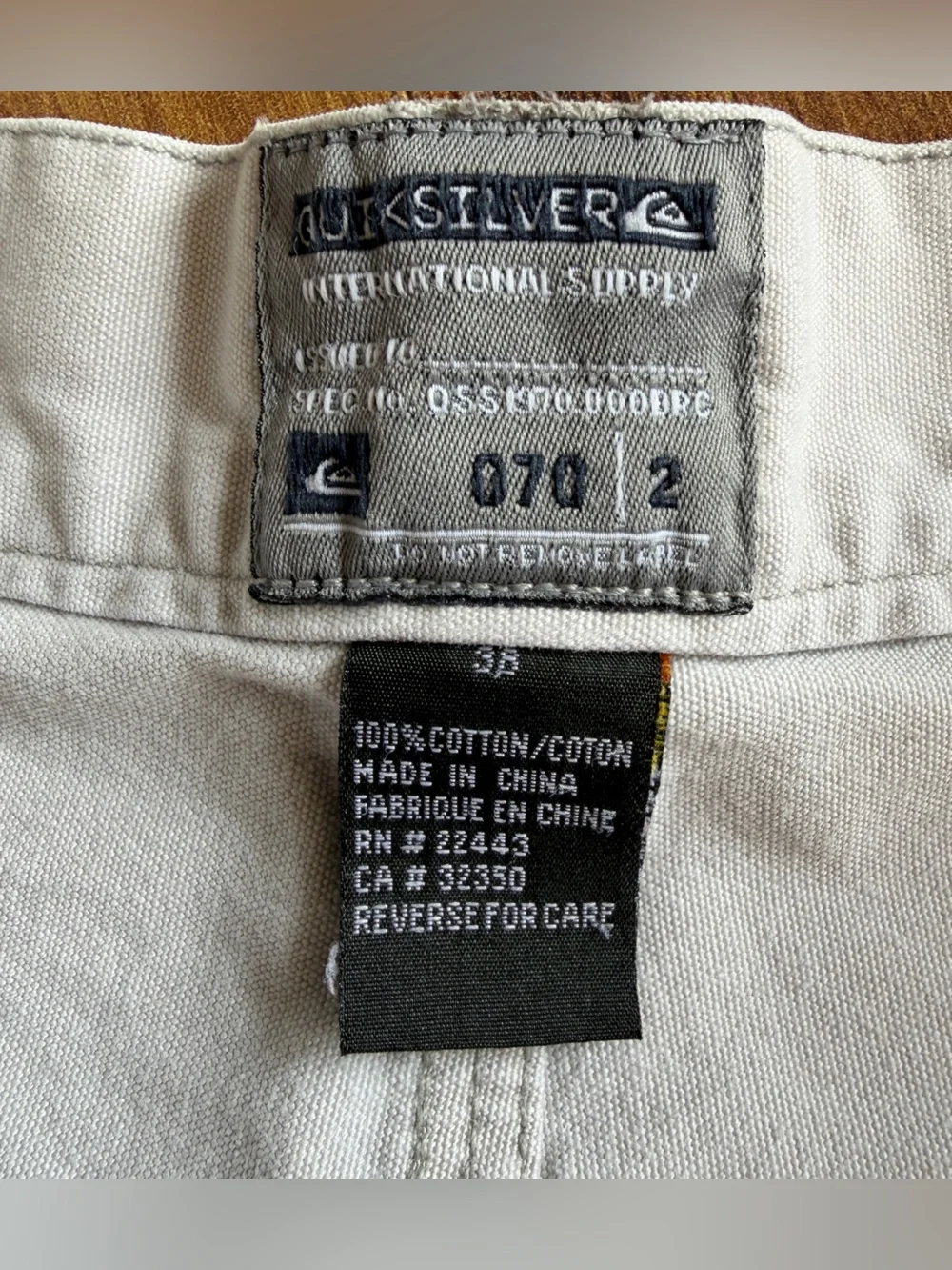 Y2K Quiksilver Khaki Carpenter Shorts Men’s 38 Surfer